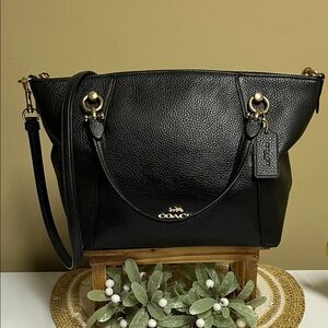 Coach Authentic Satchel Shoulder/Crossbody Bag A 2261-C6229 Black Pebbled